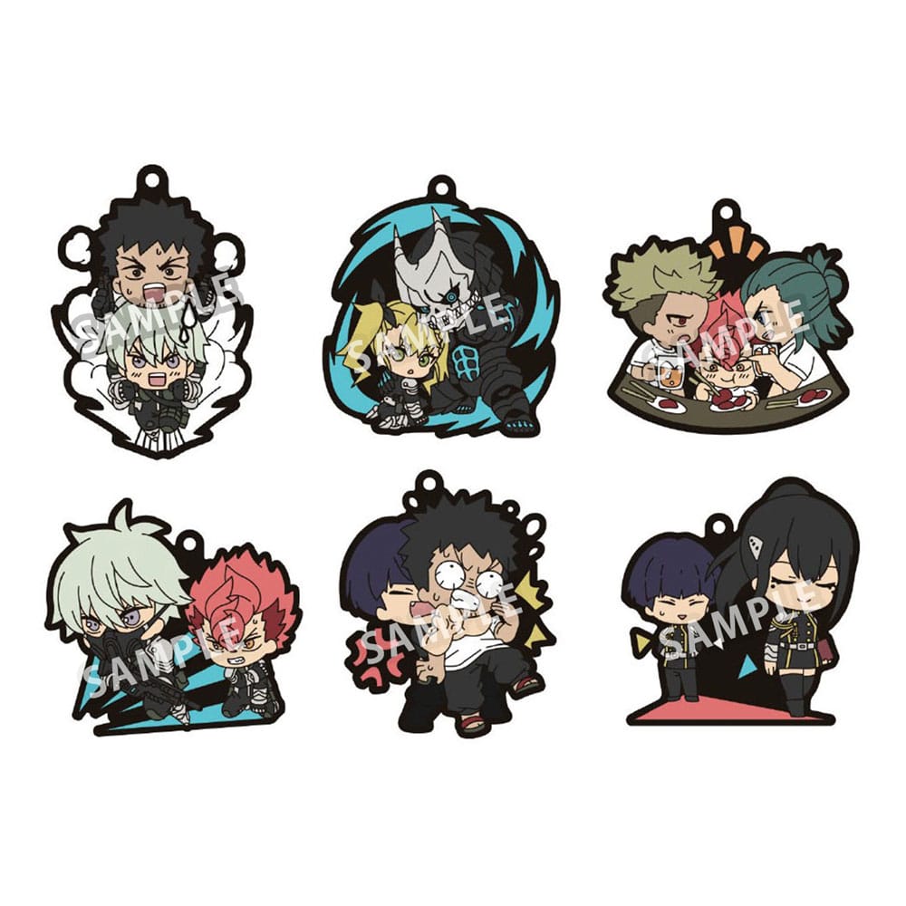 Buddycolle Rubber Mascot Kaiju No 8 Rubber Charms 7 cm Set of 6