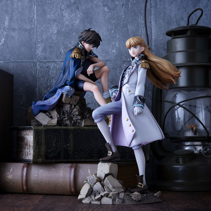 Mobile Suit Gundam Wing Heero Yuy Relena Peacecraft Alpha x Omega PVC Statue Set 30th Anniversary 14CM