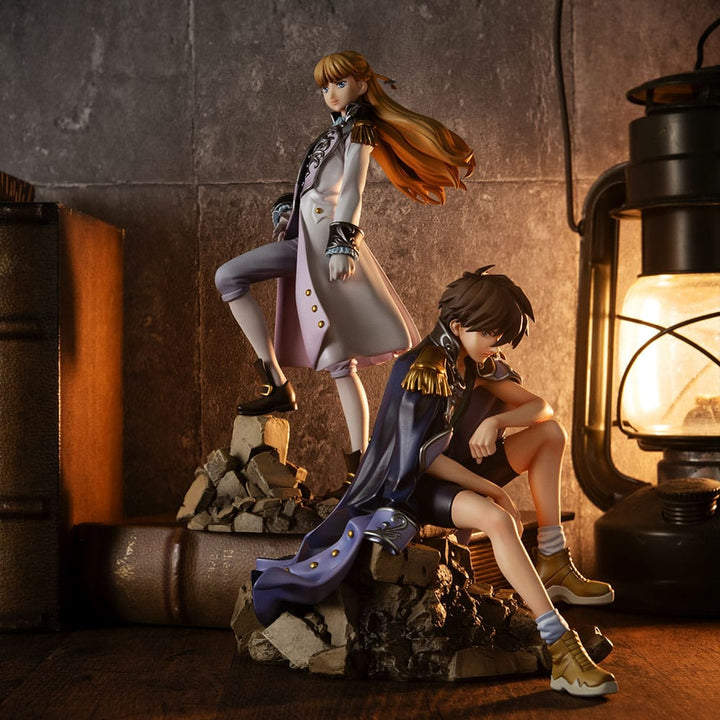 Mobile Suit Gundam Wing Heero Yuy Relena Peacecraft Alpha x Omega PVC Statue Set 30th Anniversary 14CM