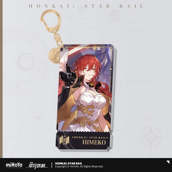 Honkai Star Rail Himeko Character Acrylic Keychain 9 cm