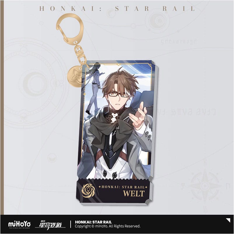 Honkai Star Rail Welt Character Acrylic Keychain 9 cm