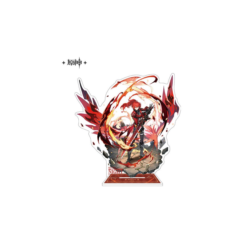 Genshin Impact Diluc Acrylic Phone Stand 17 cm