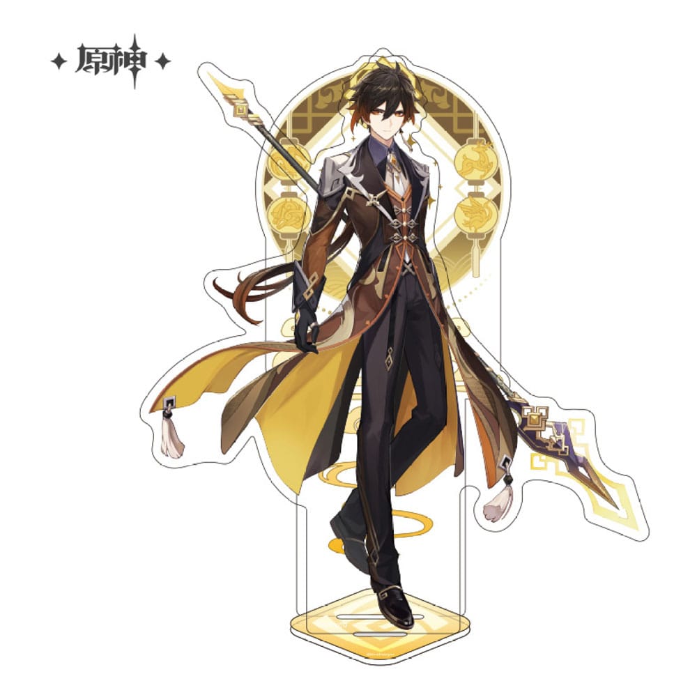 Genshin Impact Zhongli Acrylic Figure Liyue Theme 14 cm