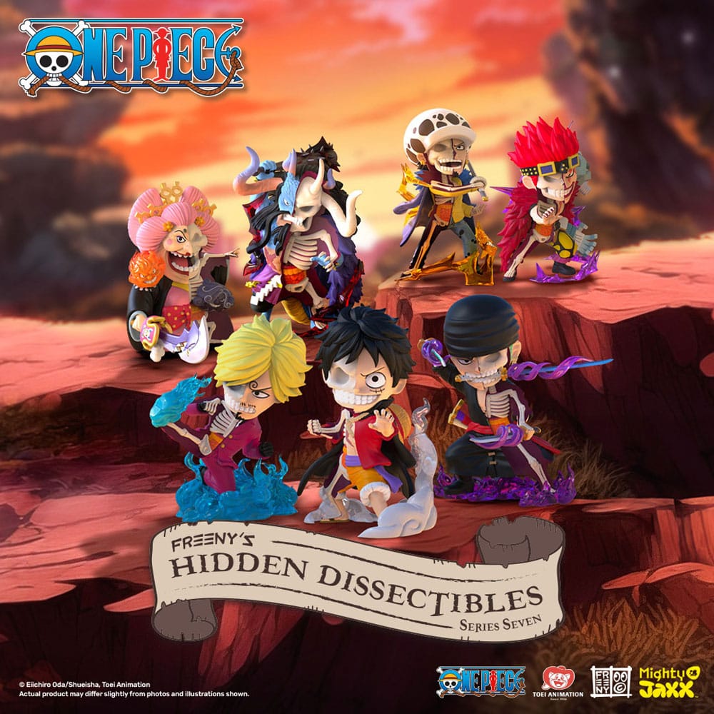 One Piece Wano Edition One Piece Freenys Hidden Dissectibles Vinyl Figure Blind Box Display 4 Inch 6 Pieces
