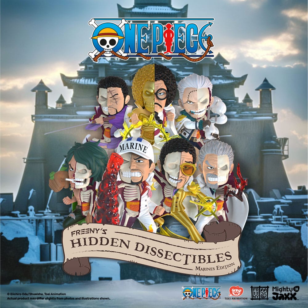 One Piece Marines Edition One Piece Freenys Hidden Dissectibles Vinyl Figure Blind Box Display 4 Inch 6 Pieces