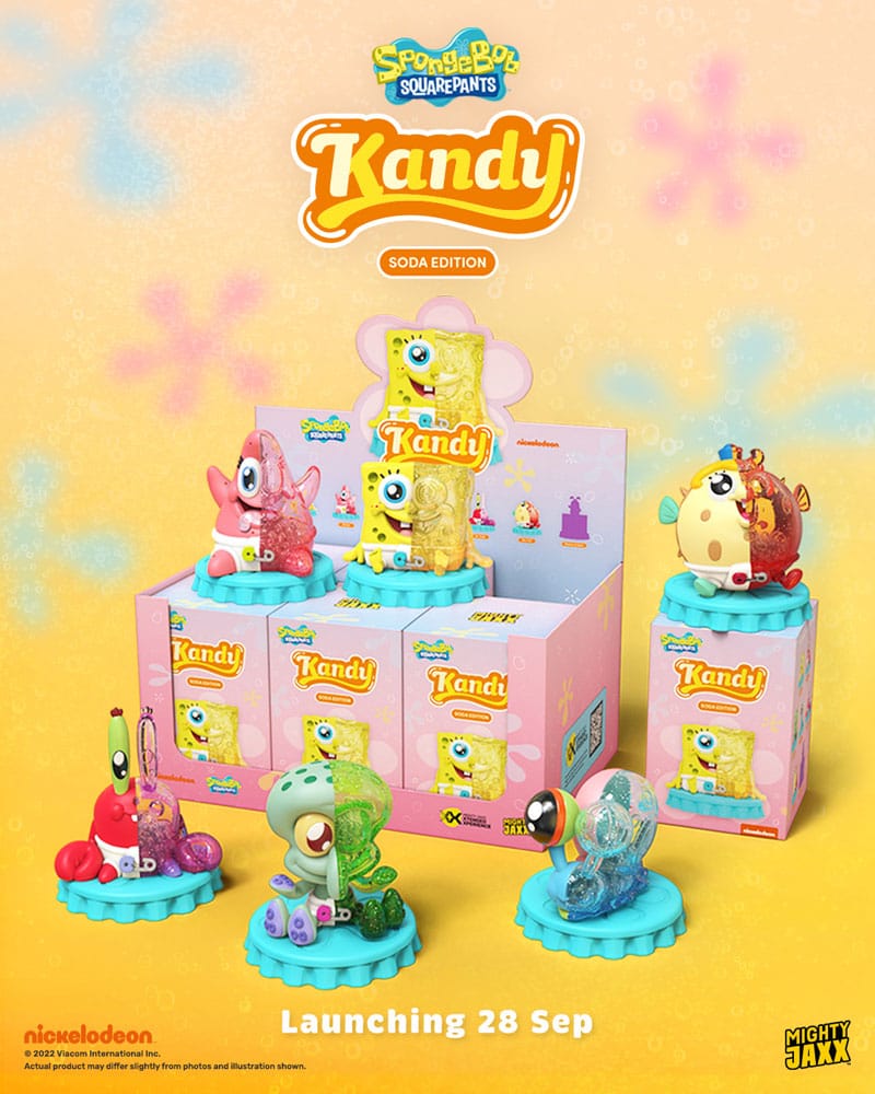 Nickelodeon SpongeBob SquarePants Kandy Jason Freeny Collection Soda Edition Blind Box Display 6 Pieces