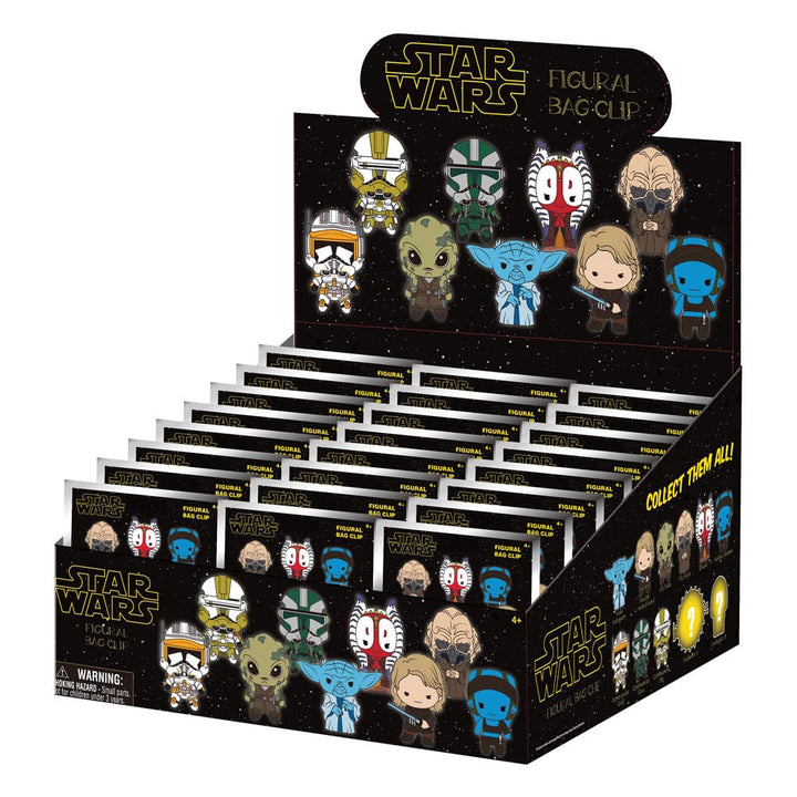 Star Wars Episode III Revenge of the Sith Series 1 3D PVC Bag Clips Display 24