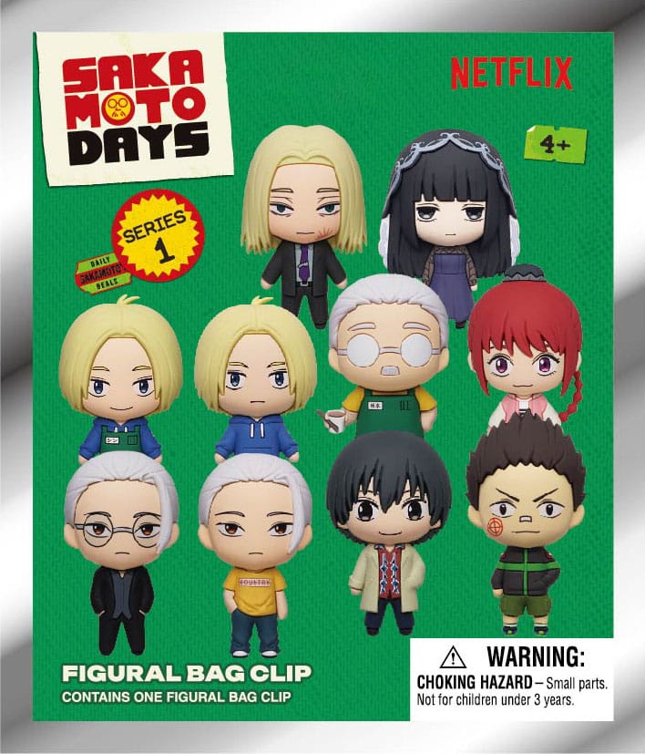 Sakamoto Days Series 1 3D PVC Bag Clips Display Box of 24