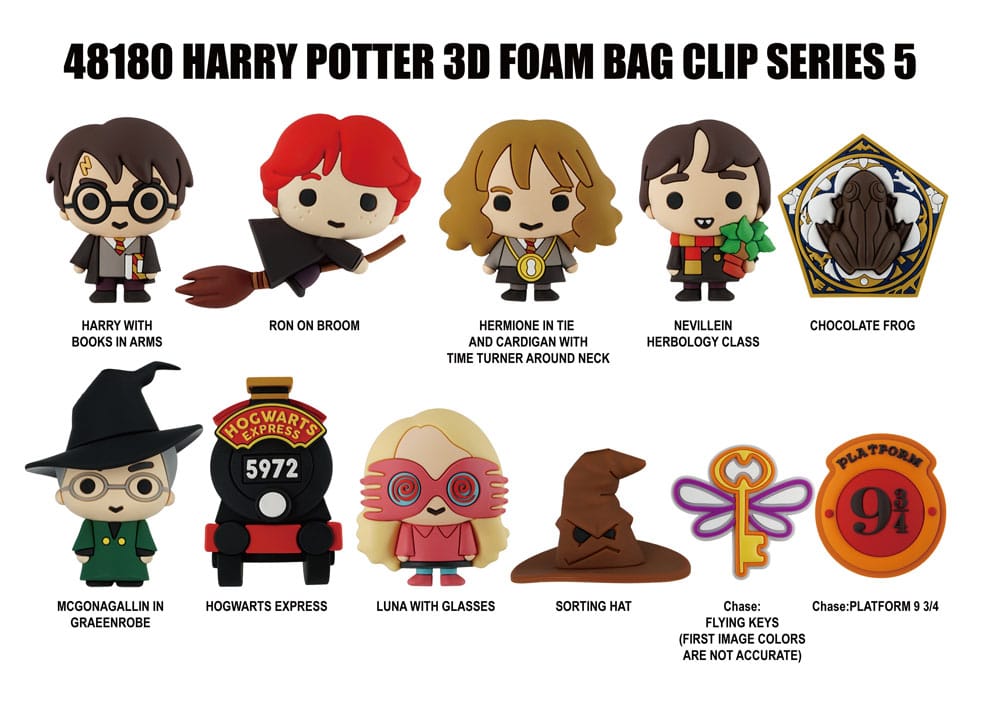 Harry Potter Series 5 3D PVC Bag Clips Display Box of 24
