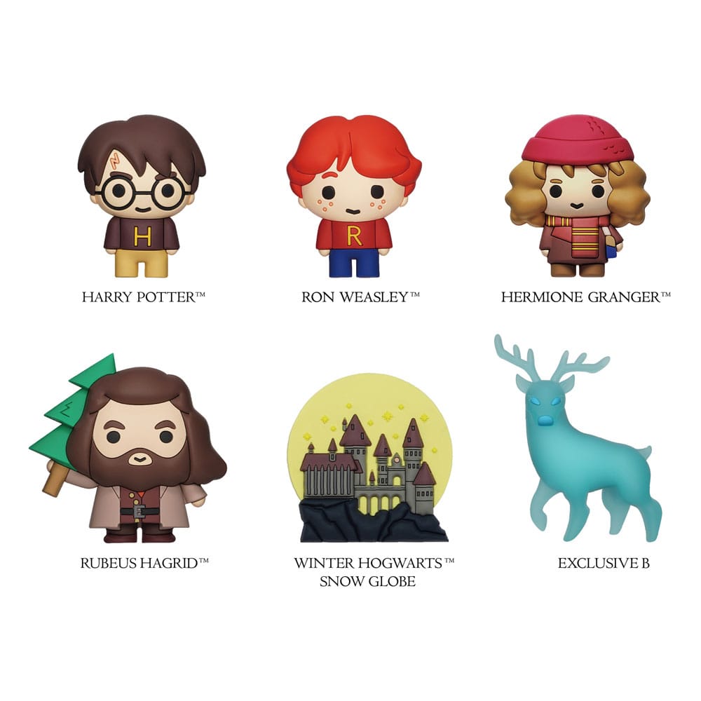 Harry Potter Christmas Series Harry Potter 3D Magnets Display 12 Pieces