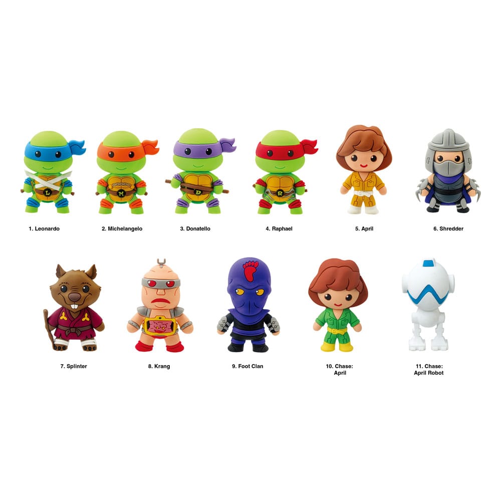 Teenage Mutant Ninja Turtles Series 1 Teenage Mutant Ninja Turtles 3D PVC Bag Clips Display 24 Pieces