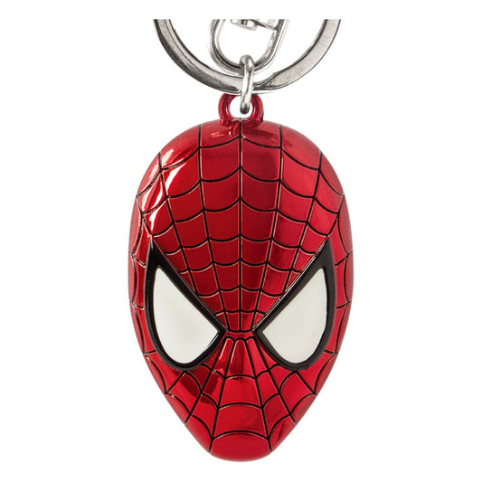Spider-Man Head Coloured Pewter Key Ring (Marvel)