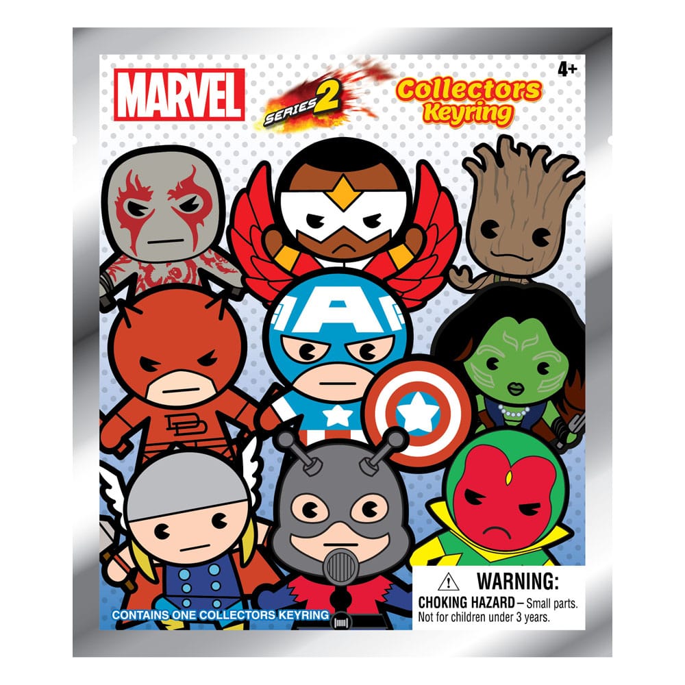 Marvel Series 2 3D PVC Bag Clips Display 24