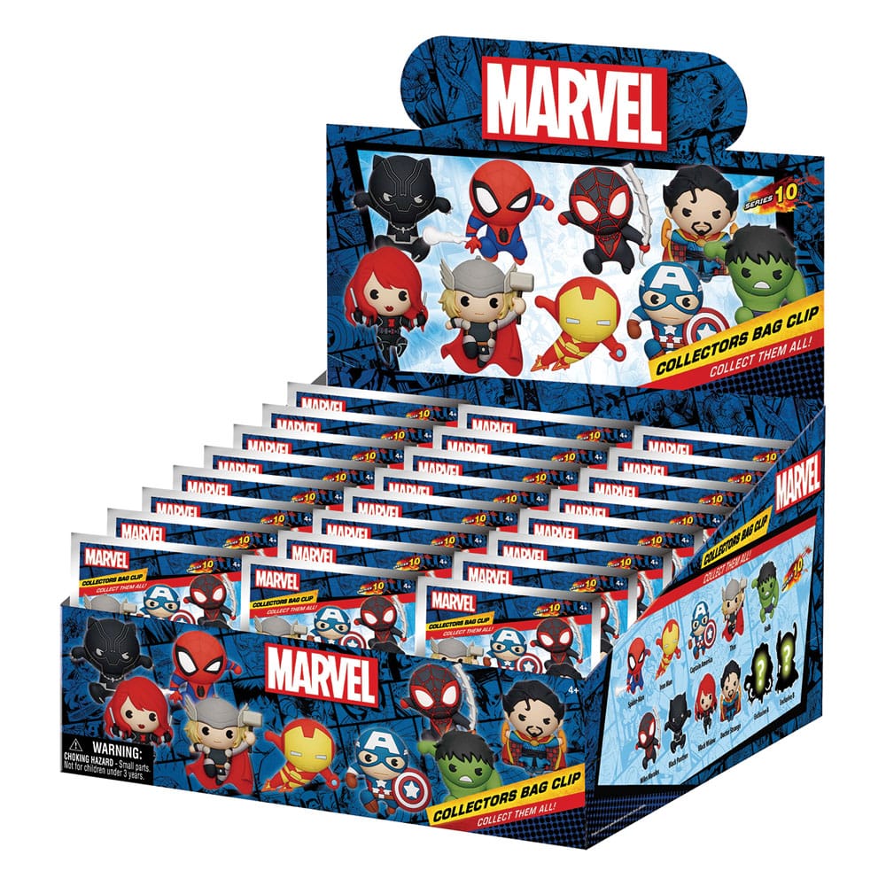 Marvel Series 10 Assorted 3D PVC Collectors Bag Clips (24-Bag)