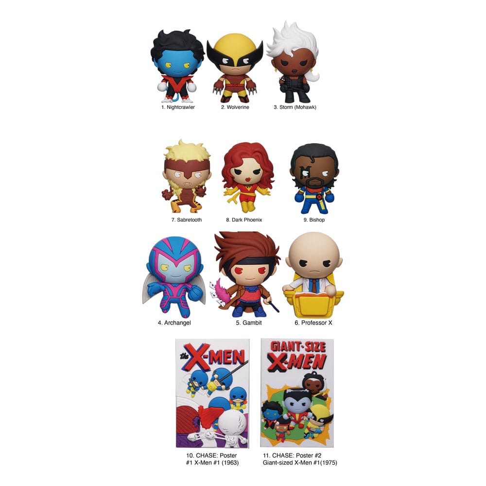 Marvel X Men Classic Series 2 3D PVC Bag Clips Display 24
