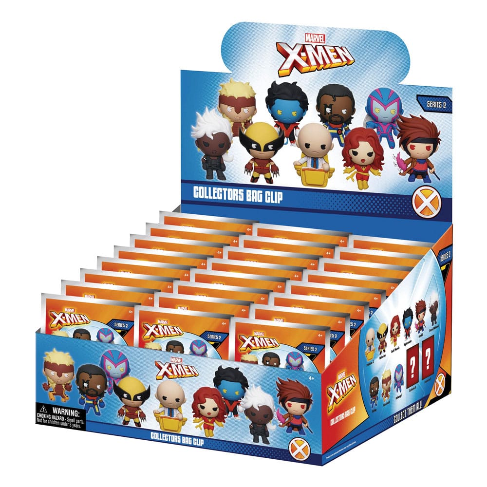 Marvel X Men Classic Series 2 3D PVC Bag Clips Display 24