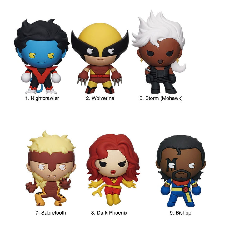 Marvel X Men Classic Series 2 3D PVC Bag Clips Display 24