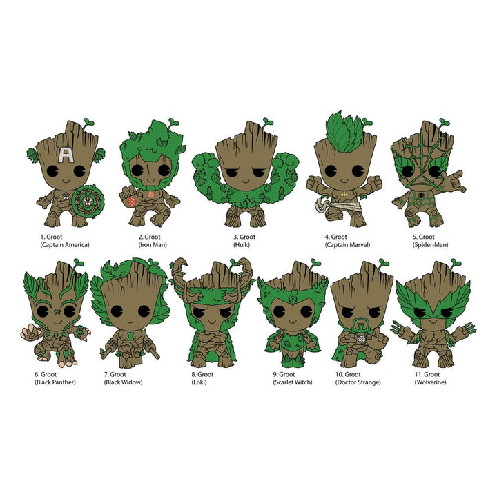 Guardians of the Galaxy Groot Series 2 3D PVC Bag Clips Display 24