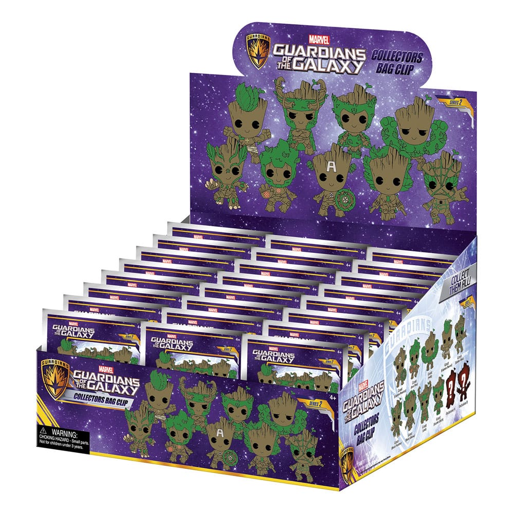 Guardians of the Galaxy Groot Series 2 3D PVC Bag Clips Display 24