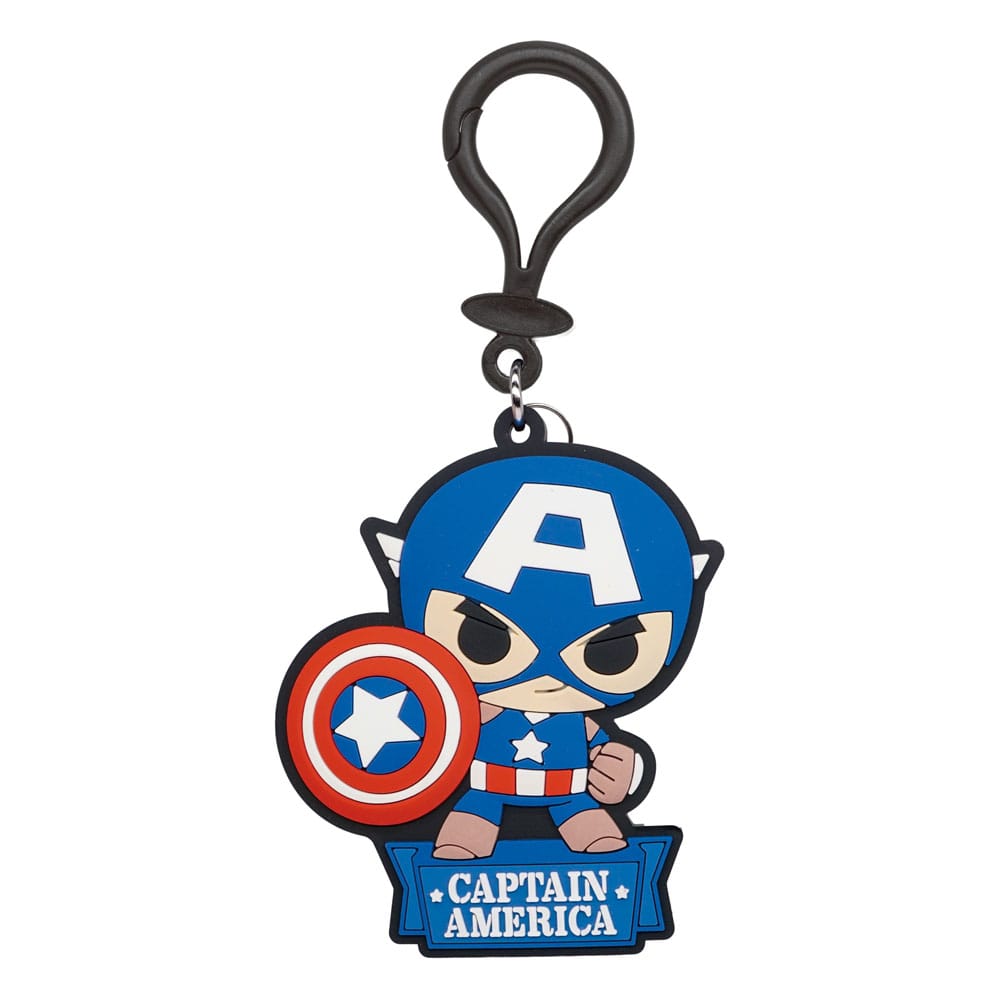 Marvel Captain America Soft Touch PVC Bag Clip