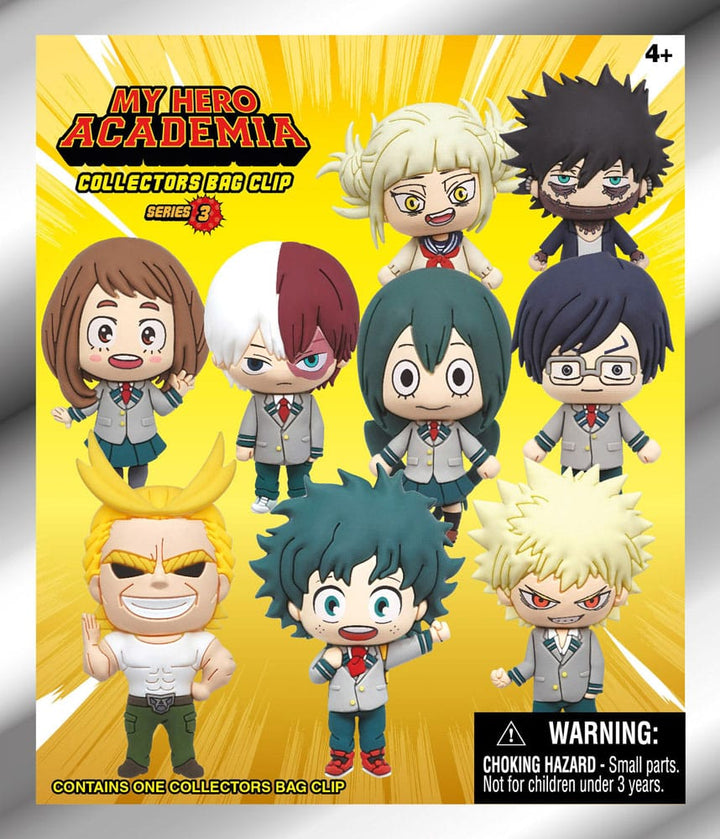 My Hero Academia Series 3 3D PVC Bag Clips Display Box of 24