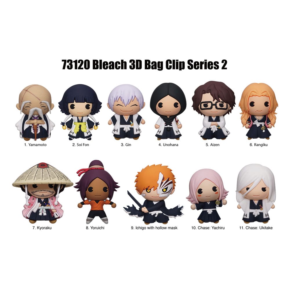Bleach Series 2 3D PVC Bag Clips Display