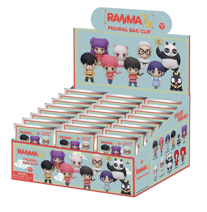 Ranma 1 2 Series 1 3D PVC Bag Clips Display