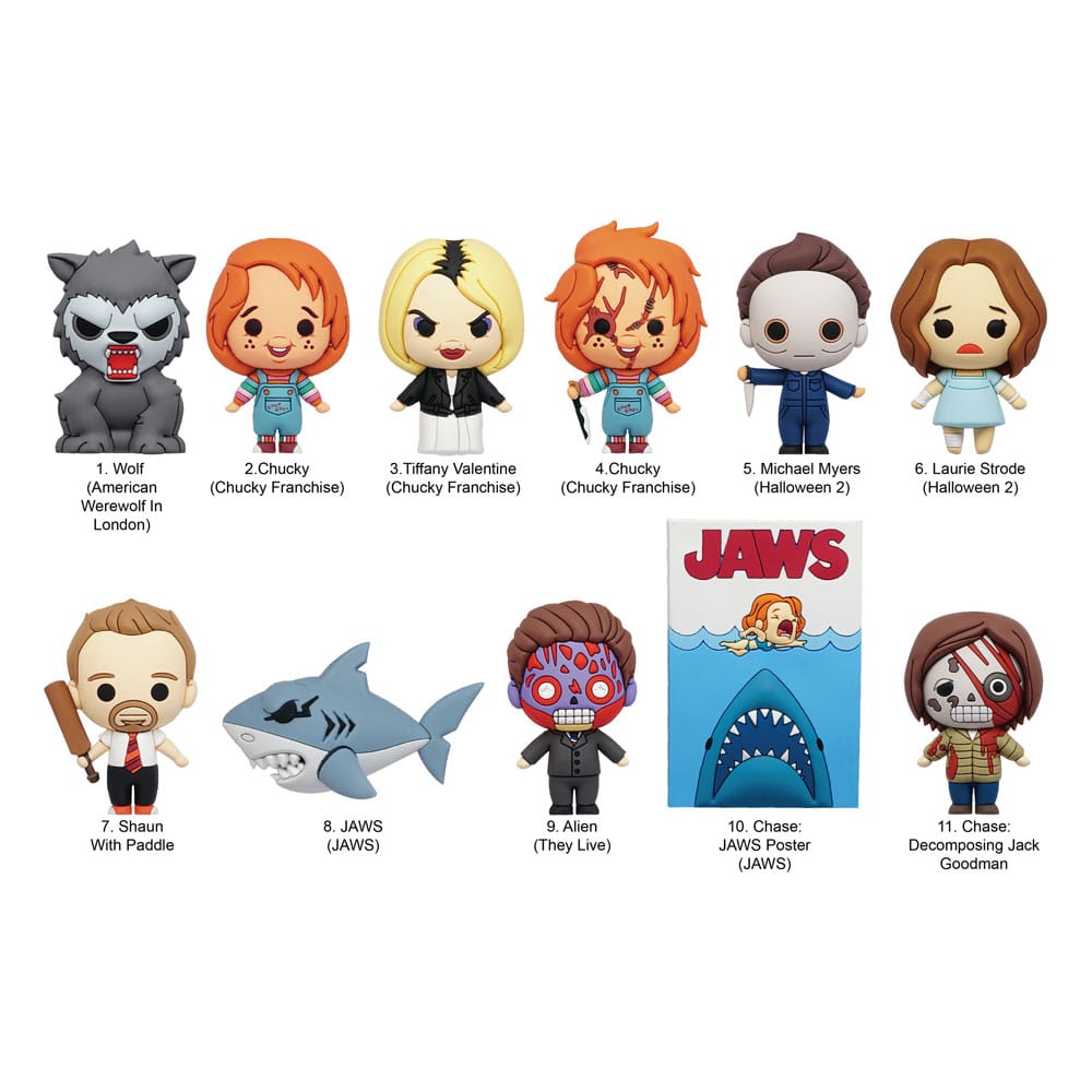 Universal Vault Horror 3D PVC Bag Clips Series 1 Display 24