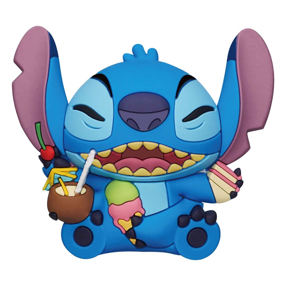 Lilo and Stitch PVC Relief Magnet Stitch with Food