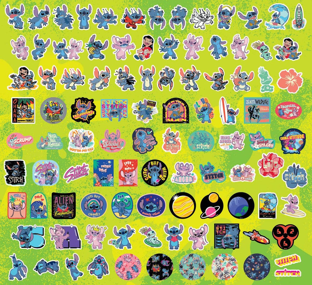 Lilo and Stitch Sticker Set 100 Pieces Assortment 20 Pack