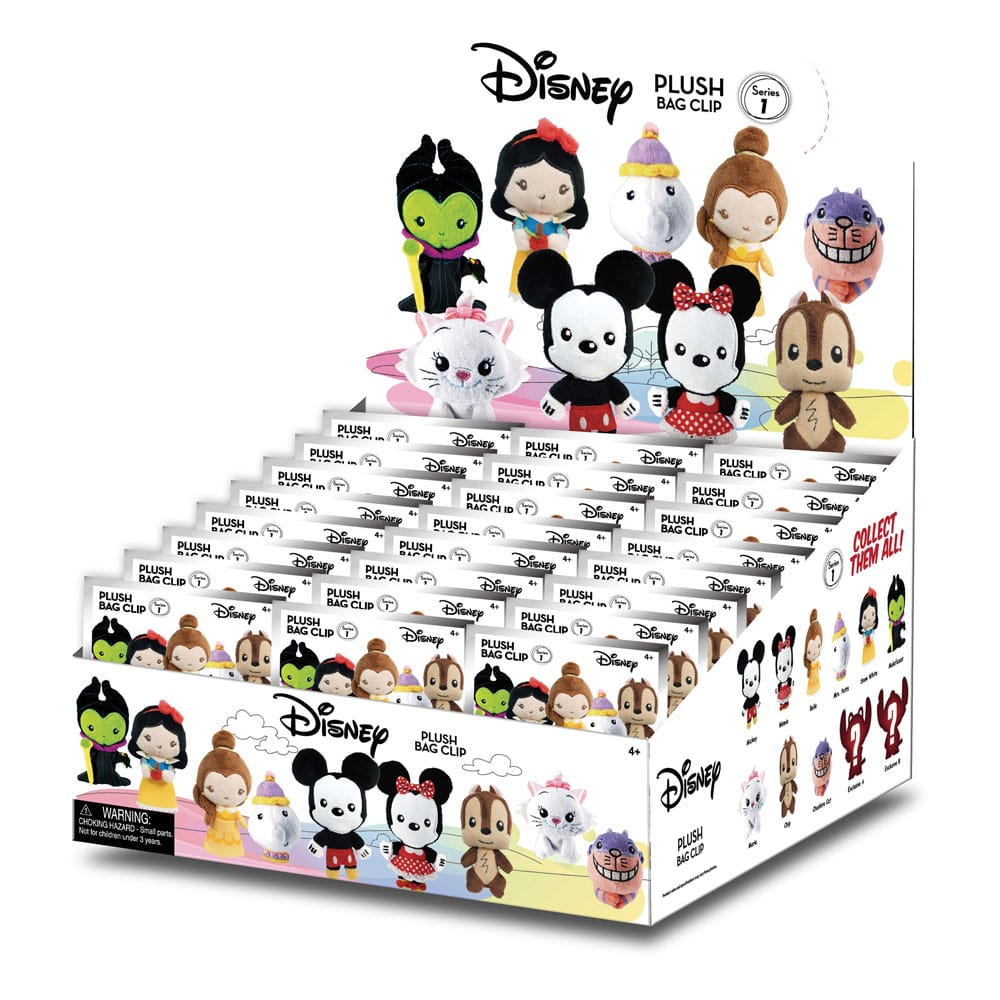 Disney Plush Bag Clips Display 24