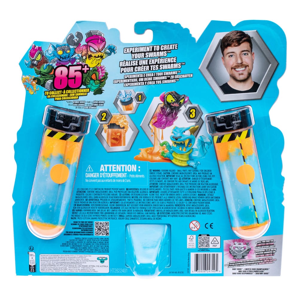 Mr. Beast Lab 1 3 cm Swarms Mini Figures 12-pack Mega Lab 1 3 cm Assortment (4)