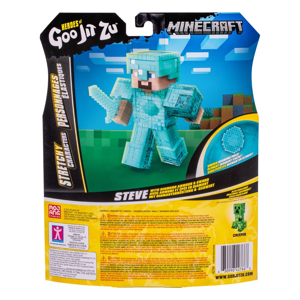 Minecraft Steve Heroes of Goo Jit Zu Meteor Madness Stretch Figure 12 cm
