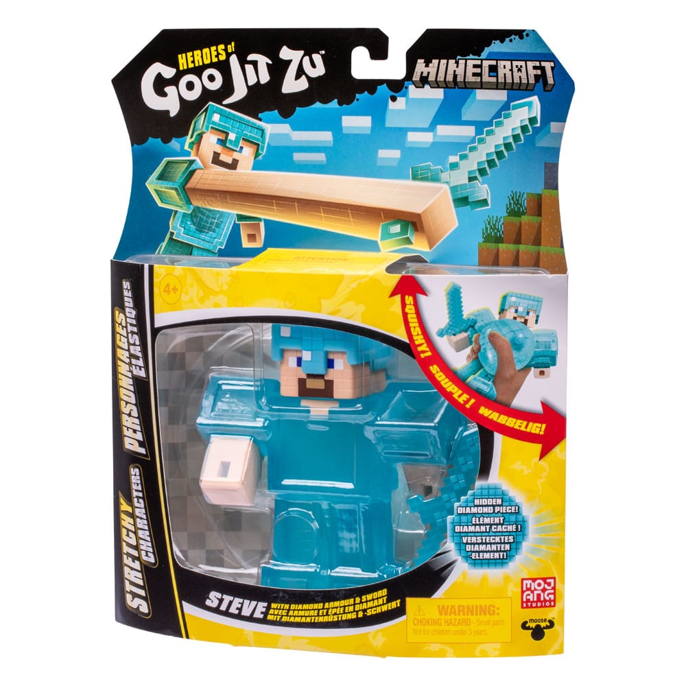 Minecraft Steve Heroes of Goo Jit Zu Meteor Madness Stretch Figure 12 cm