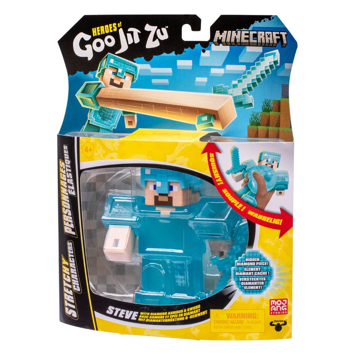 Minecraft Steve Heroes of Goo Jit Zu Meteor Madness Stretch Figure 12 cm
