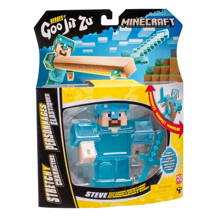 Minecraft Steve Heroes of Goo Jit Zu Meteor Madness Stretch Figure 12 cm