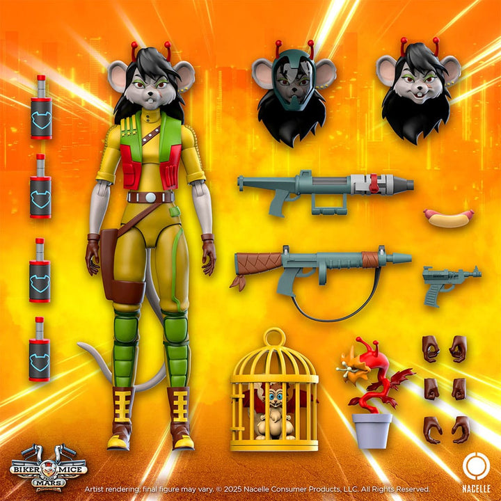 Biker Mice From Mars Carbine 9" Action Figure
