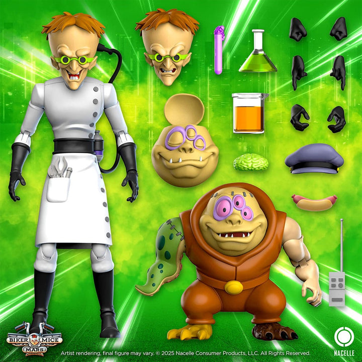 Biker Mice From Mars Karbunkle & Fred The Mutant 9" Action Figure