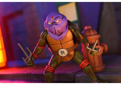 TMNT (Animated): Dark Leonardo Saturday Morning Adventures Teenage Mutant Ninja Turtles Ultimate 7 Scale Action F, side angle