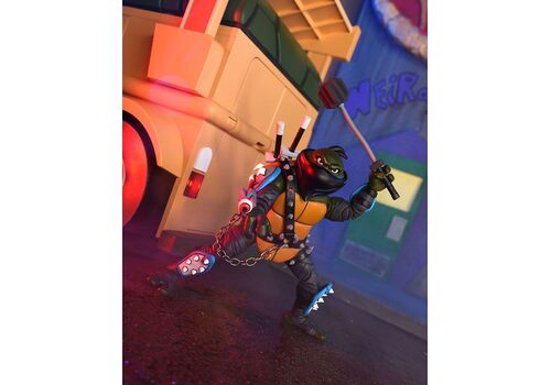TMNT (Animated): Dark Leonardo Saturday Morning Adventures Teenage Mutant Ninja Turtles Ultimate 7 Scale Act, showing reverse