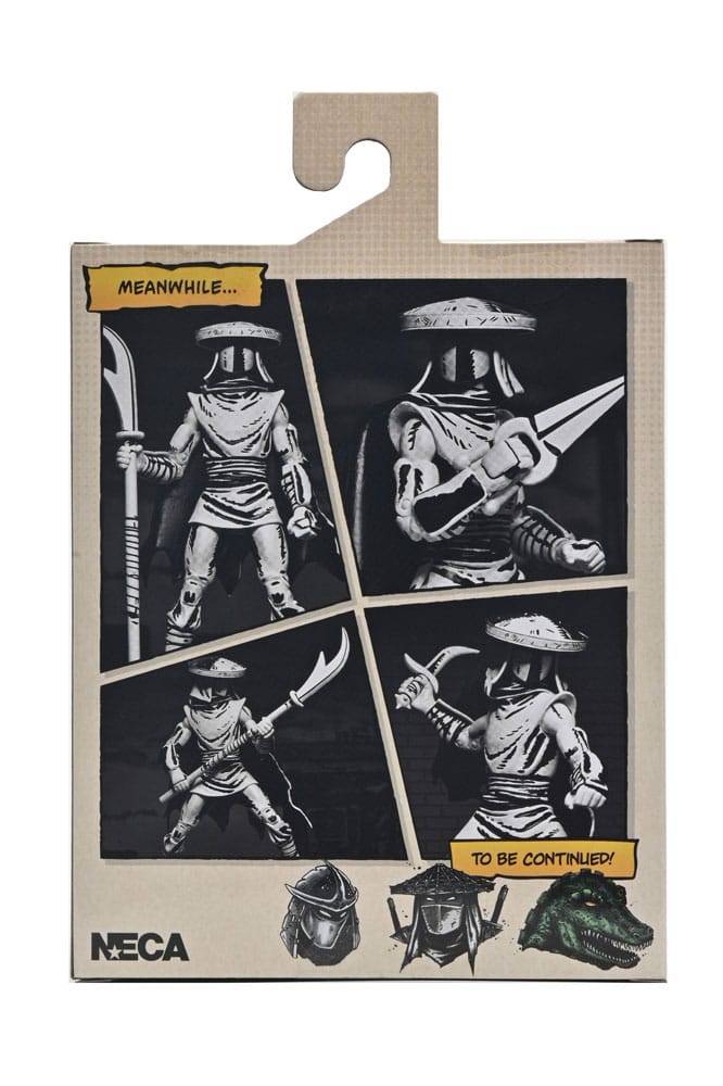 TMNT: (Mirage Comics) Elite Foot Ninja Guard Black & White 7 Scale Action Figure Teenage Mutant Ninja Turtle, close-up detail
