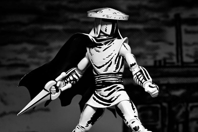 TMNT: (Mirage Comics) Elite Foot Ninja Guard Black & White 7 Scale Action Figure Teenage Mutant Ninja Turtle, showing reverse