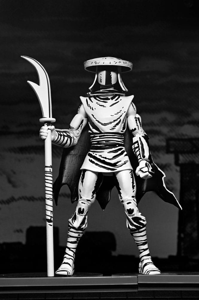 TMNT: (Mirage Comics) Elite Foot Ninja Guard Black & White 7 Scale Action Figure Teenage Mutant Ninja Turtles (Pr, in display