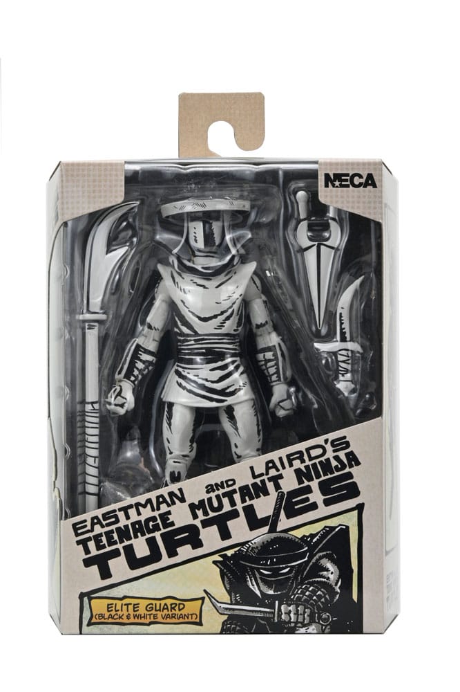 TMNT: (Mirage Comics) Elite Foot Ninja Guard Black & White 7 Scale Action Figure Teenage Mutant Ninja Turtles (Pr, side angle
