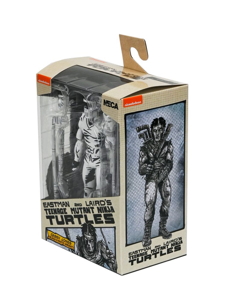 TMNT: (Mirage Comics) Casey Jones Black & White 7 Scale Action Figure Teenage Mutant Ninja Turtles (Pre-Order Sep, side angle