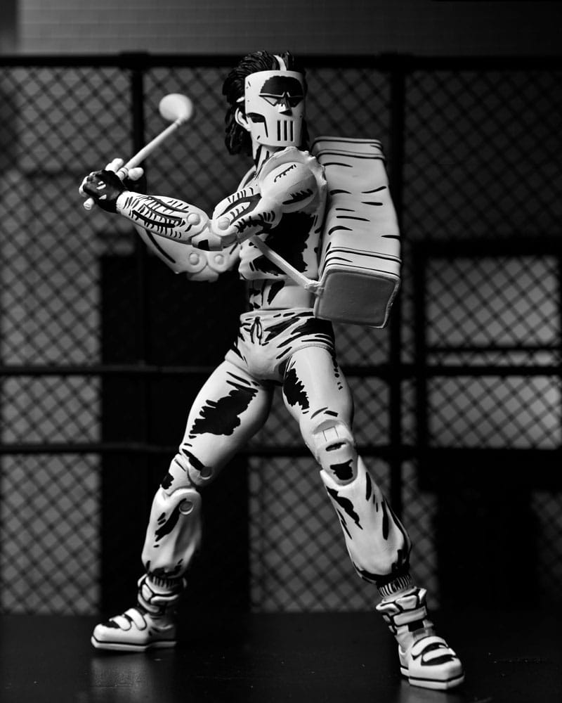TMNT: (Mirage Comics) Casey Jones Black & White 7 Scale Action Figure Teenage Mutant Ninja Turtles (Pre-Order Sept, rear view