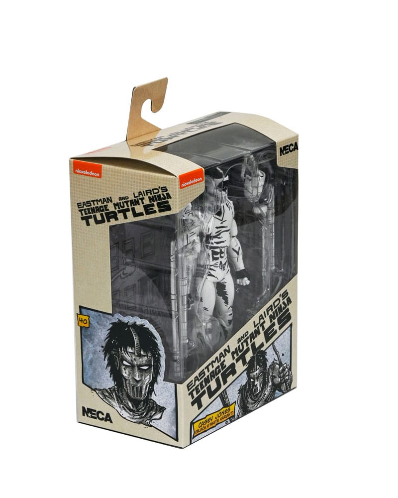 TMNT: (Mirage Comics) Casey Jones Black & White 7 Scale Action Figure Teenage Mutant Ninja Turtles (Pre-Order, packaging shot