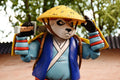 TMNT (Cartoon): Panda Khan Ultimate 7 Teenage Mutant Ninja Turtles Scale Action Figure, rear view