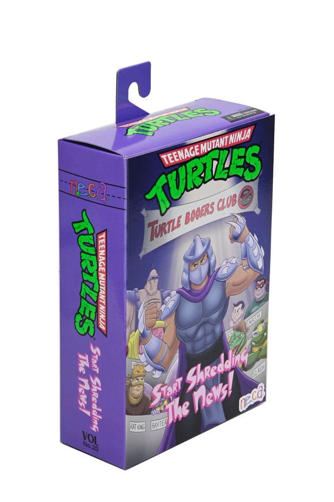 TMNT Cartoon: Shredder (Classic Colours) Ultimate 7 Teenage Mutant Ninja Turtles Scale Action Figure (Pre-Ord, packaging shot