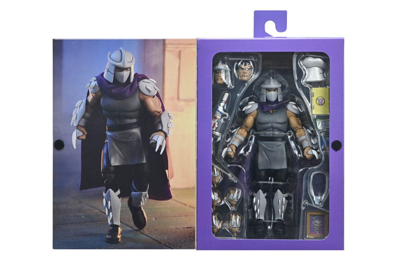 TMNT Cartoon: Shredder (Classic Colours) Ultimate 7 Teenage Mutant Ninja Turtles Scale Action Figure (Pre-Order S, side angle